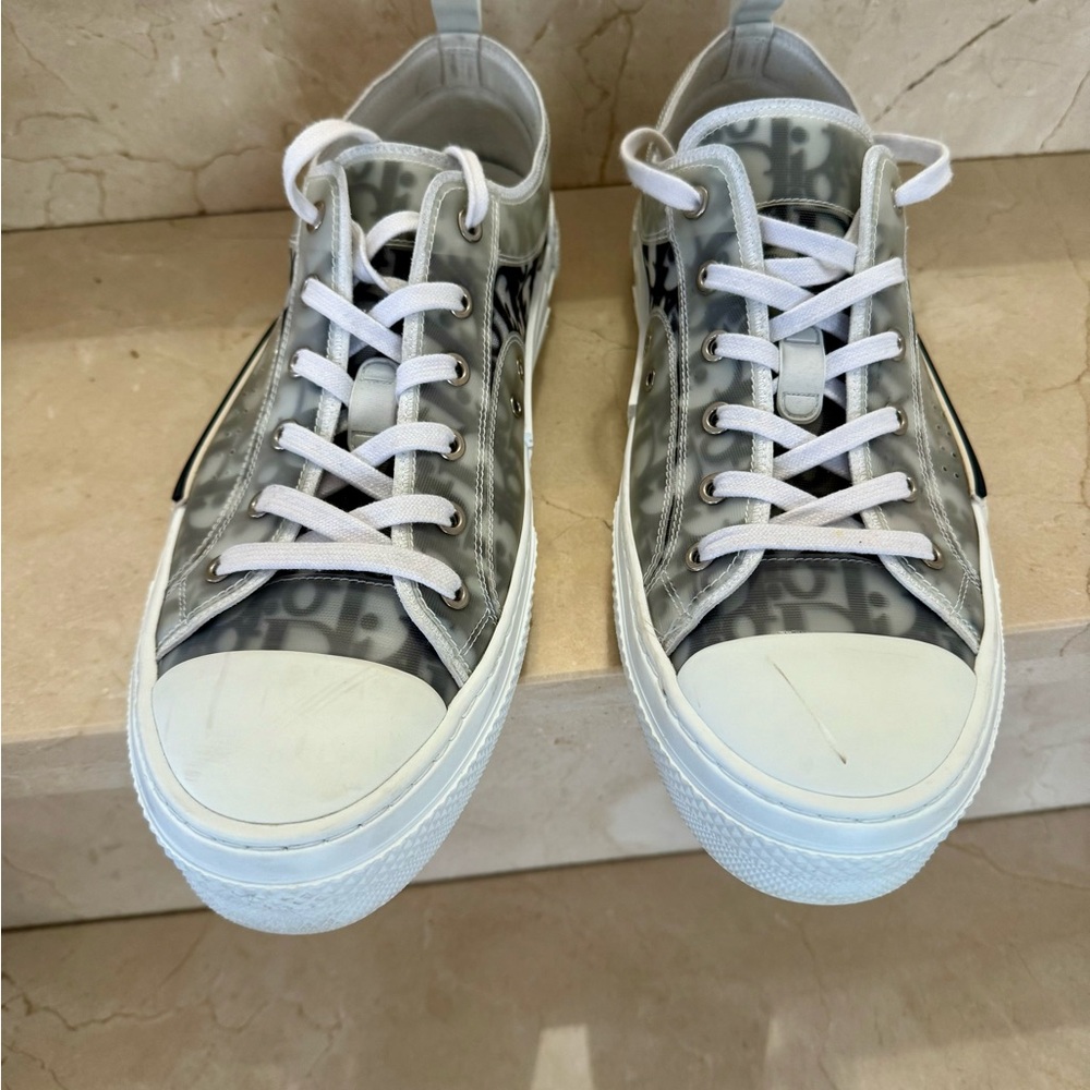 Dior Gray and White Men's Sneakers